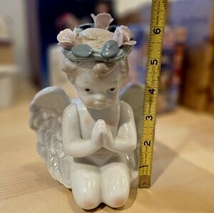 Cherub ANGEL Praying Figurine with Rose Wreath Headband